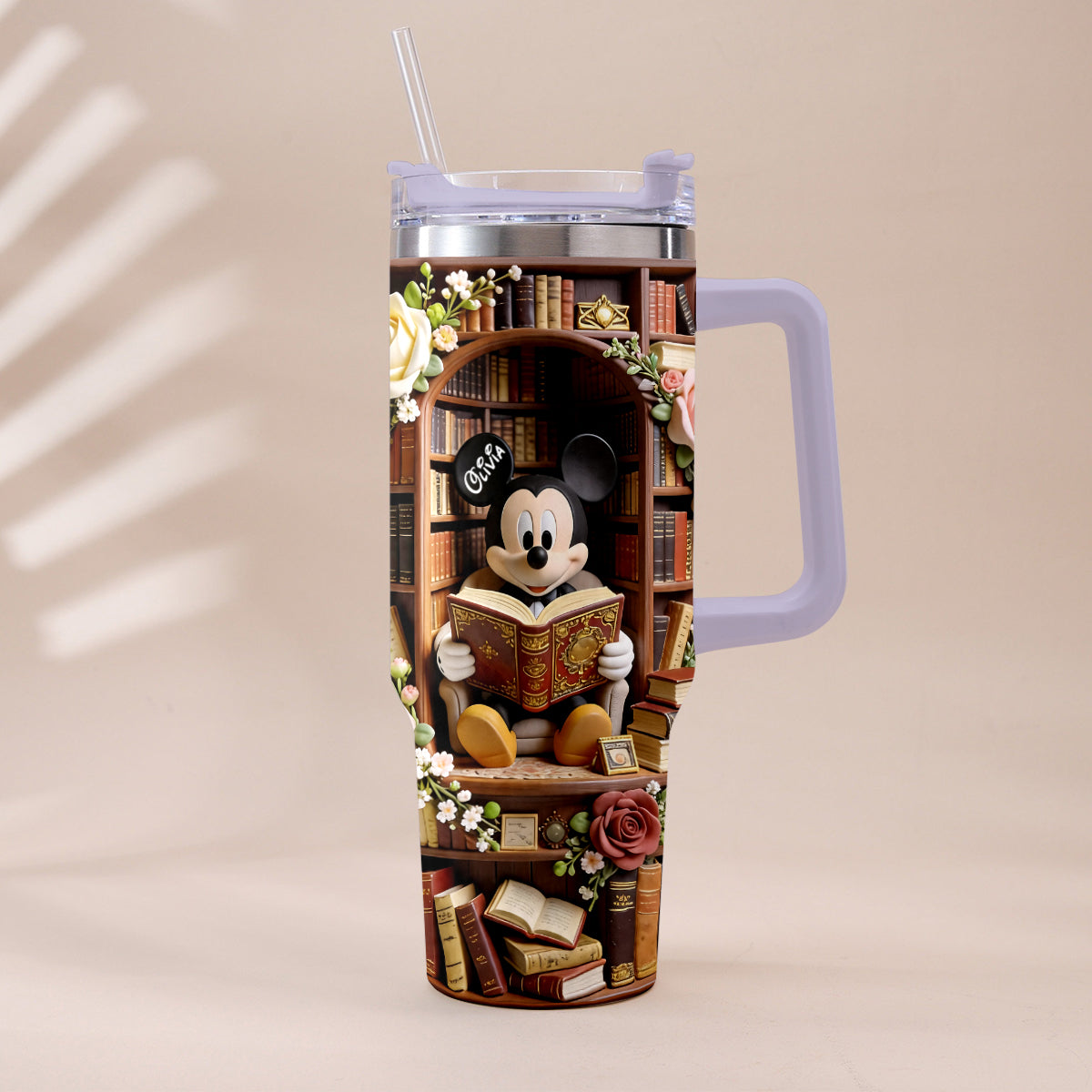 Personalized Book Tumbler with Plush Charm for Book Lovers Tumbler With Plush Charm GradoCreations