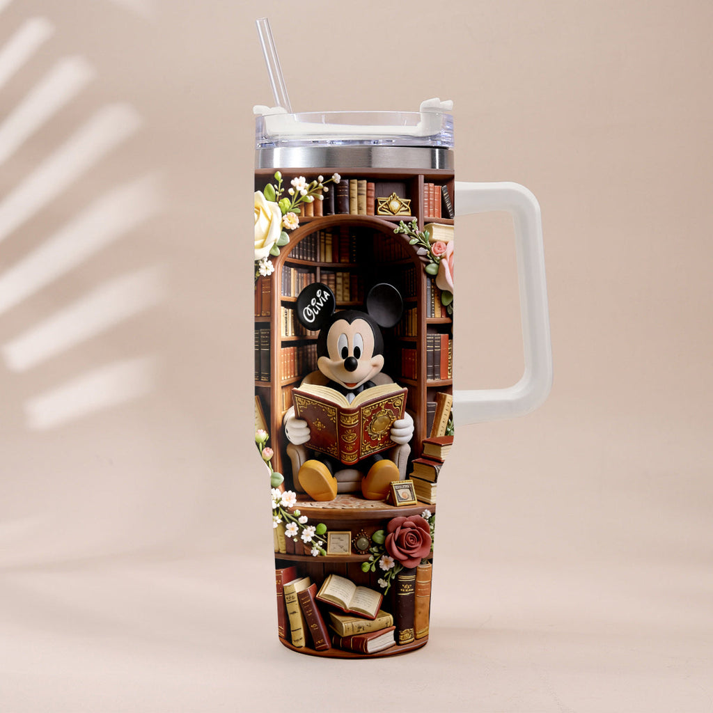 Personalized Book Tumbler with Plush Charm for Book Lovers Tumbler With Plush Charm GradoCreations