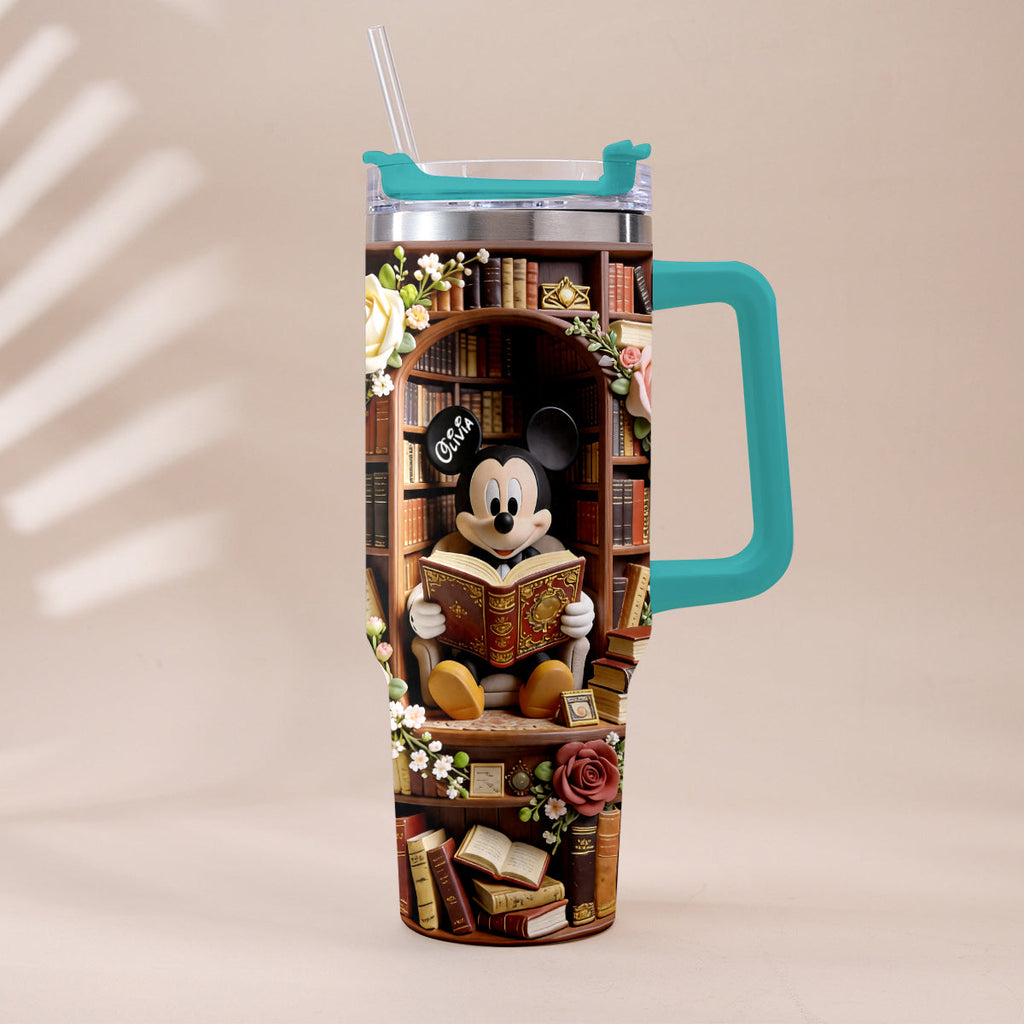 Personalized Book Tumbler with Plush Charm for Book Lovers Tumbler With Plush Charm GradoCreations