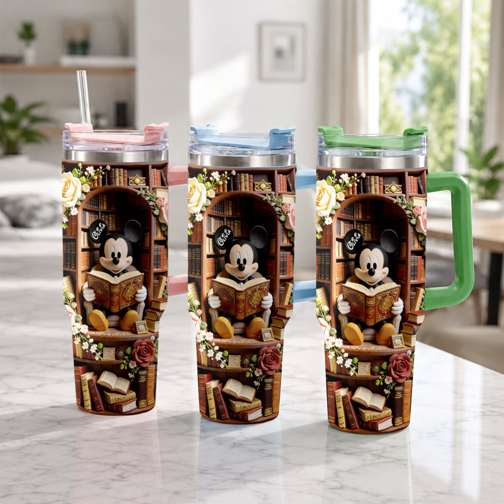 Personalized Book Tumbler with Plush Charm for Book Lovers Tumbler With Plush Charm GradoCreations