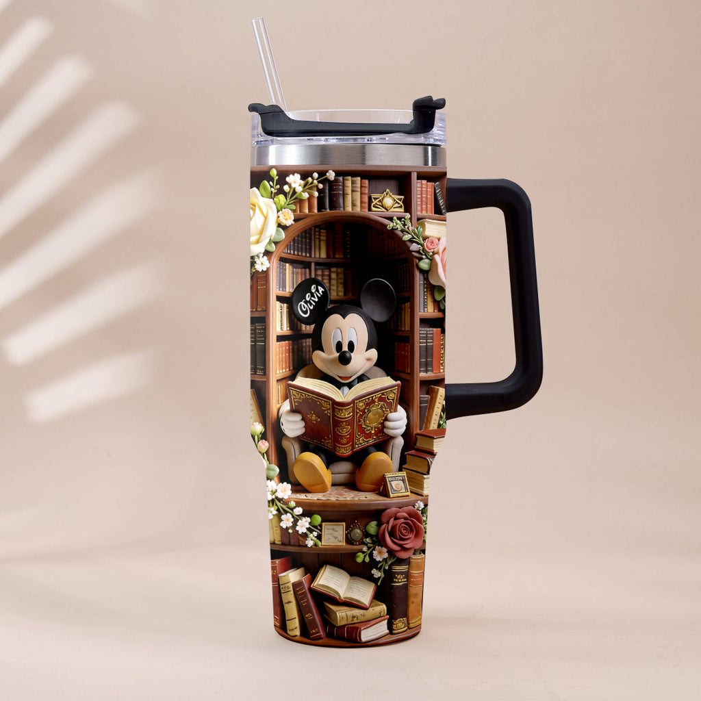 Personalized Book Tumbler with Plush Charm for Book Lovers Tumbler With Plush Charm GradoCreations