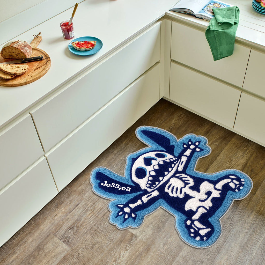 Personalized Spooky Ohana Non-Slip Tufted Rug with Name Non-Slip Tufted Rug GradoCreations