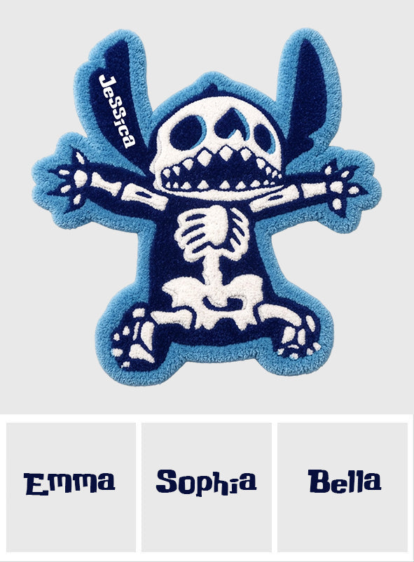 Personalized Spooky Ohana Non-Slip Tufted Rug with Name Non-Slip Tufted Rug GradoCreations