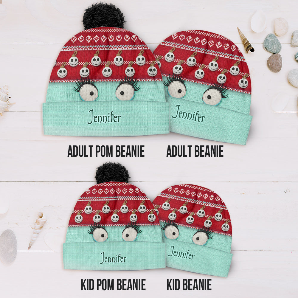 Personalized Snowman Face Beanie Hat Custom Name Gift Beanie Hat GradoCreations