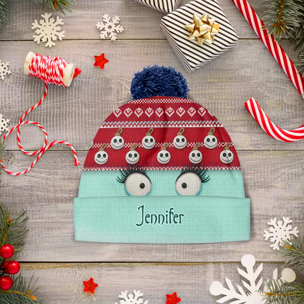 Personalized Snowman Face Beanie Hat Custom Name Gift Beanie Hat GradoCreations