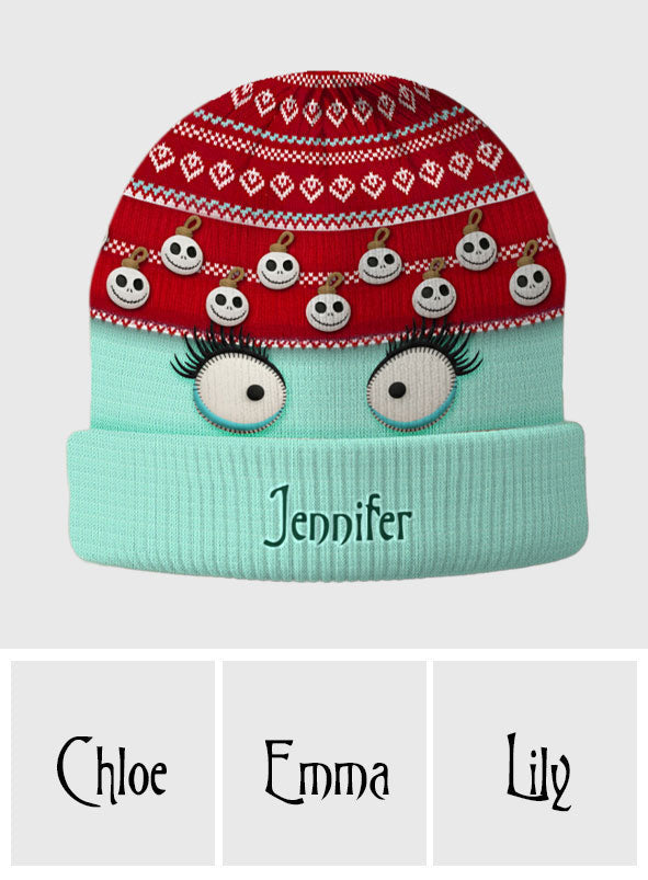 Personalized Snowman Face Beanie Hat Custom Name Gift Beanie Hat GradoCreations
