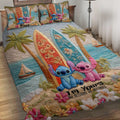 Personalized Ohana Quilt Set Custom Names Beach Theme Gift Quilt Set GradoCreations
