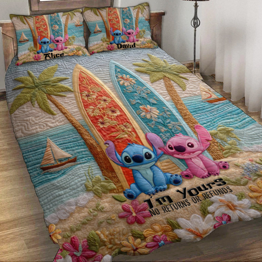 Personalized Ohana Quilt Set Custom Names Beach Theme Gift Quilt Set GradoCreations