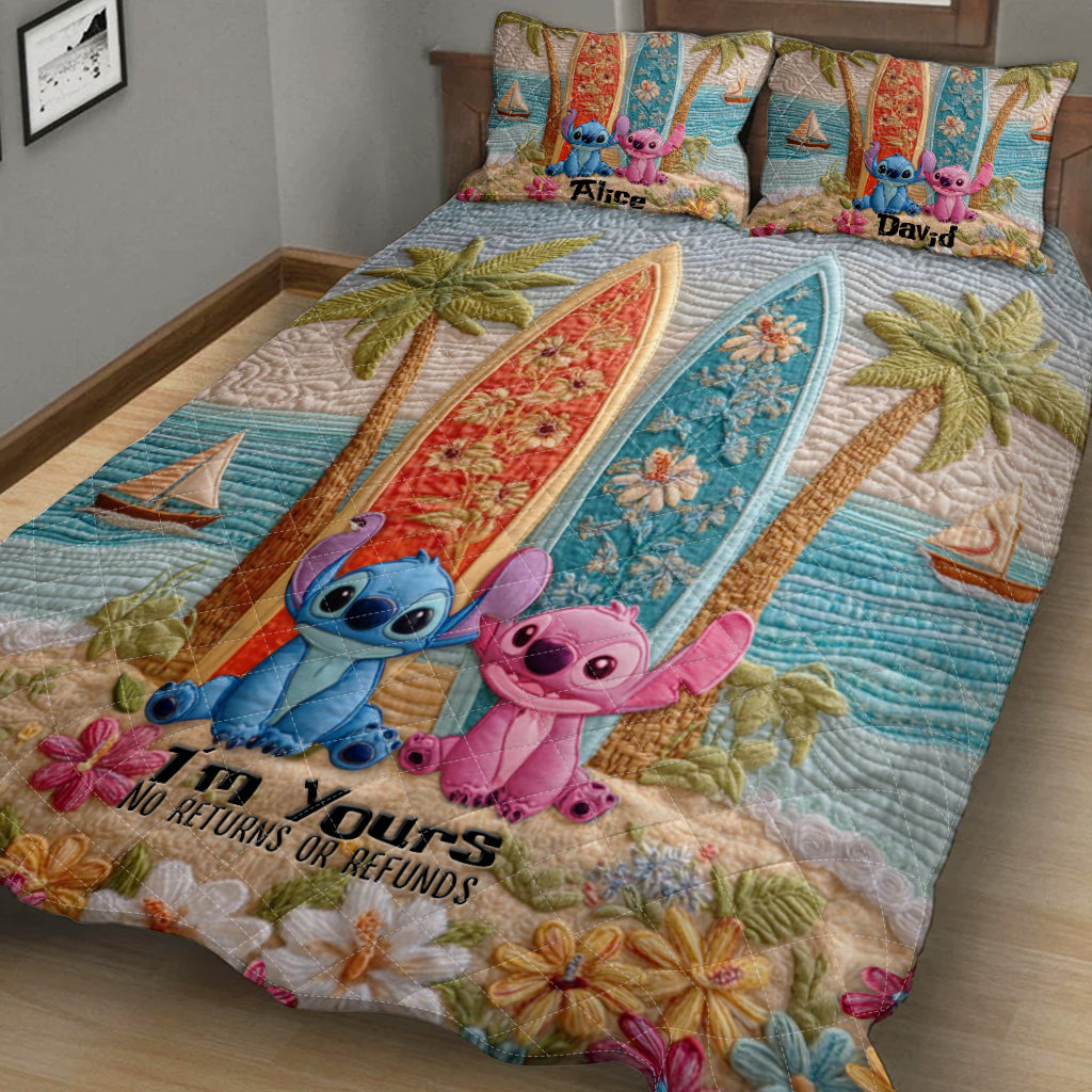 Personalized Ohana Quilt Set Custom Names Beach Theme Gift Quilt Set GradoCreations