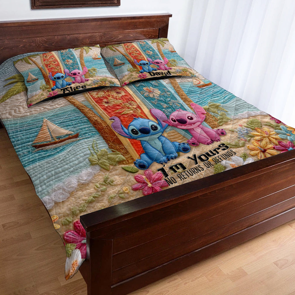 Personalized Ohana Quilt Set Custom Names Beach Theme Gift Quilt Set GradoCreations