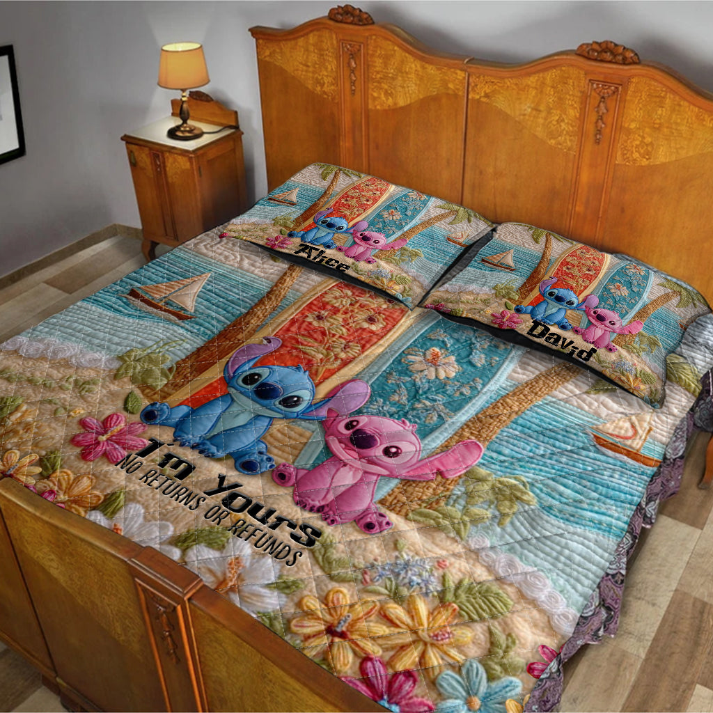 Personalized Ohana Quilt Set Custom Names Beach Theme Gift Quilt Set GradoCreations