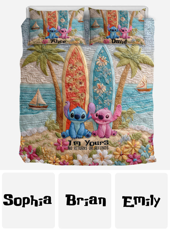 Personalized Ohana Quilt Set Custom Names Beach Theme Gift Quilt Set GradoCreations