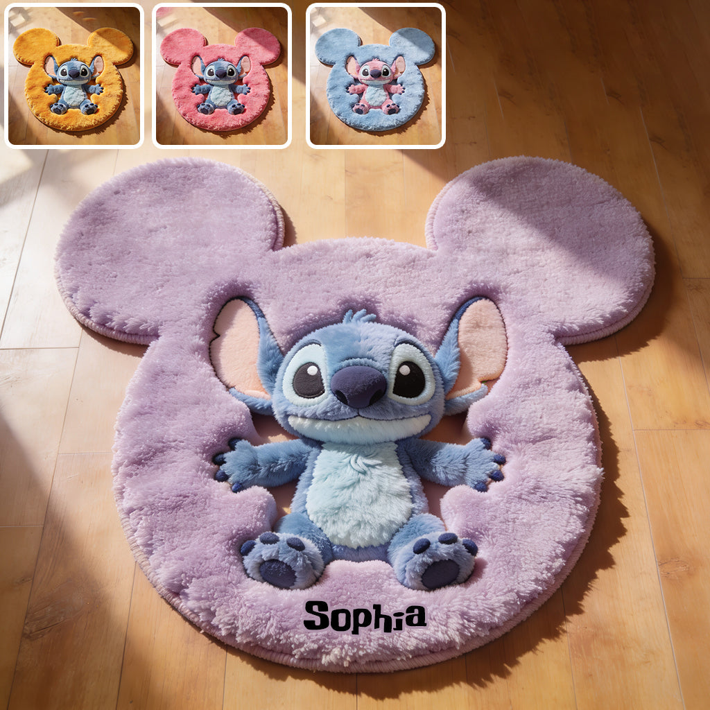 Personalized Stitch Non-Slip Tufted Rug Custom Name Gift for Kids Non-Slip Tufted Rug GradoCreations