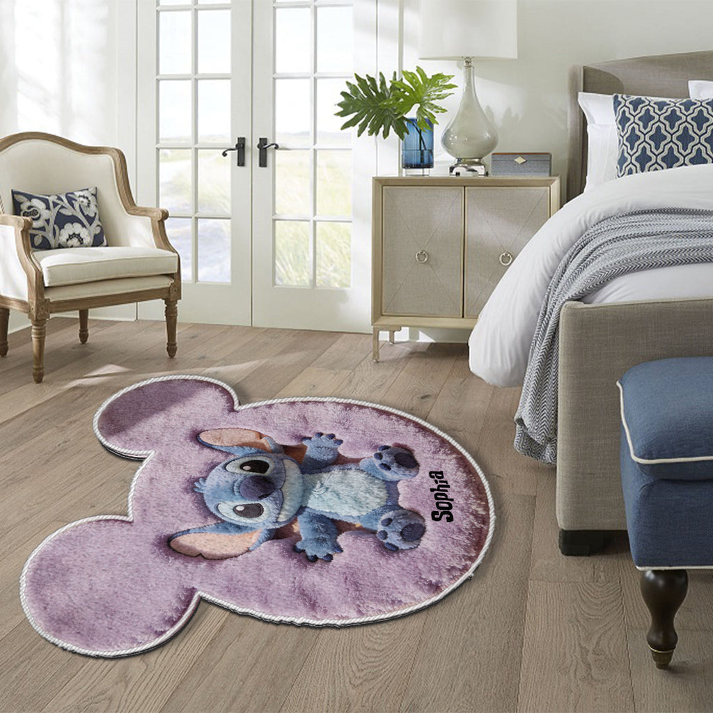 Personalized Stitch Non-Slip Tufted Rug Custom Name Gift for Kids Non-Slip Tufted Rug GradoCreations
