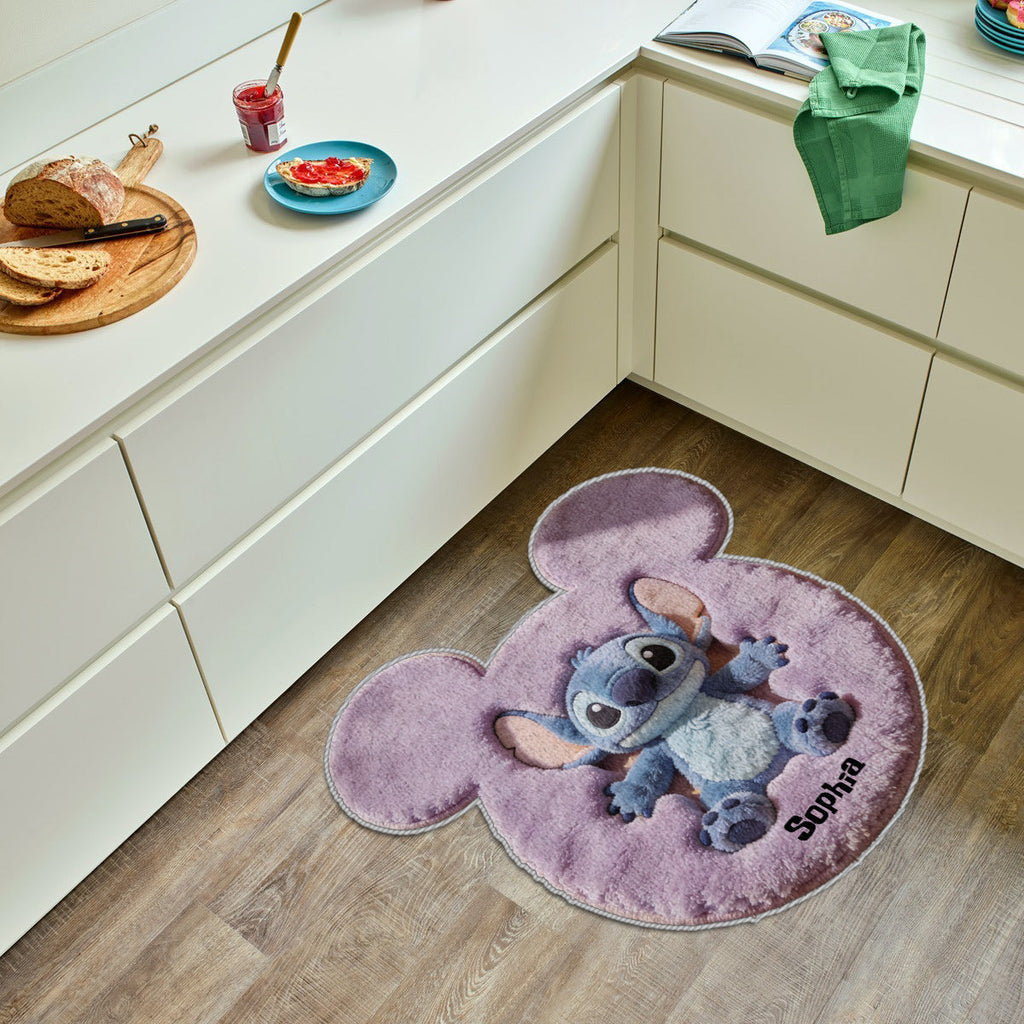 Personalized Stitch Tufted Rug Custom Name Family Gift Tufted Rug GradoCreations