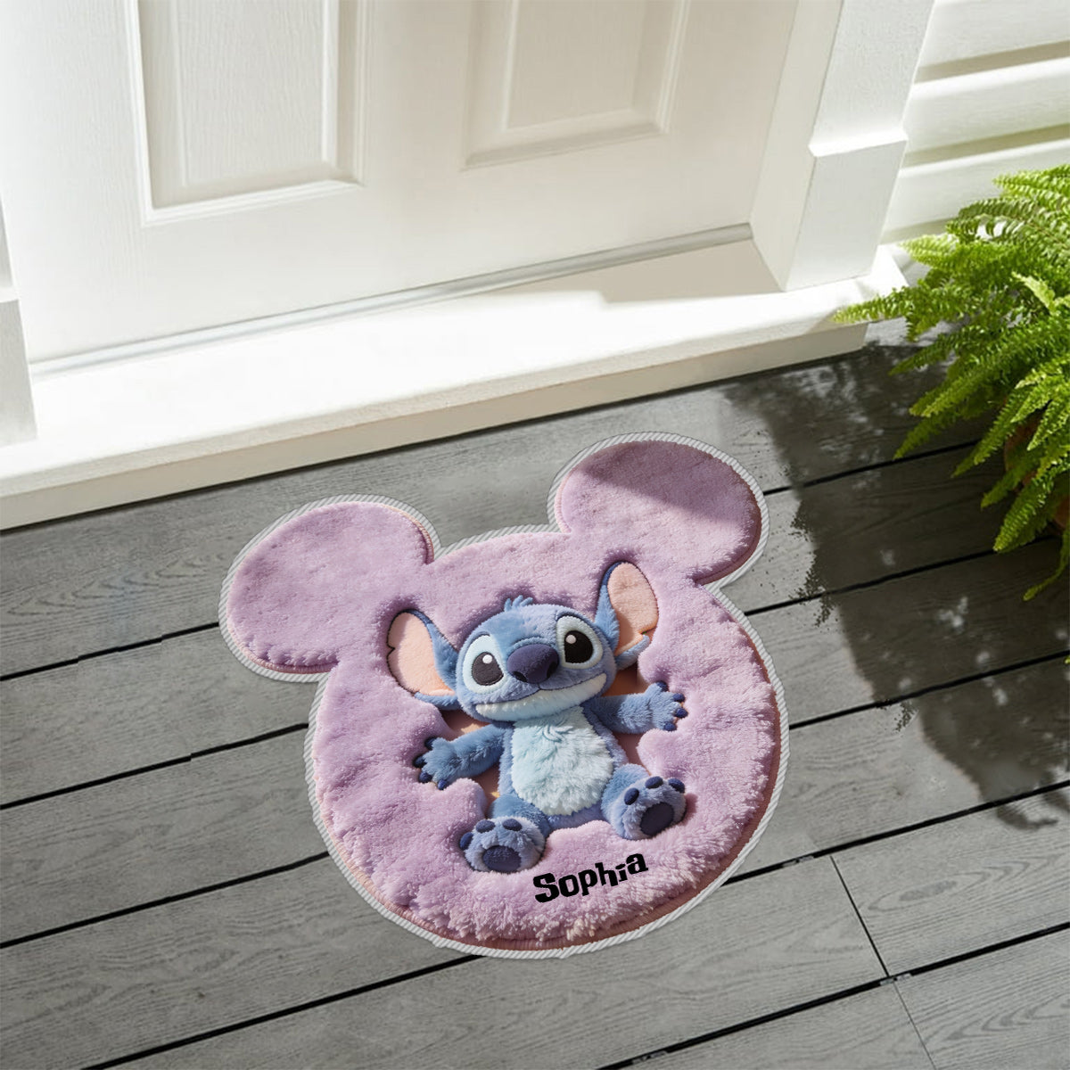 Personalized Stitch Non-Slip Tufted Rug Custom Name Gift for Kids Non-Slip Tufted Rug GradoCreations