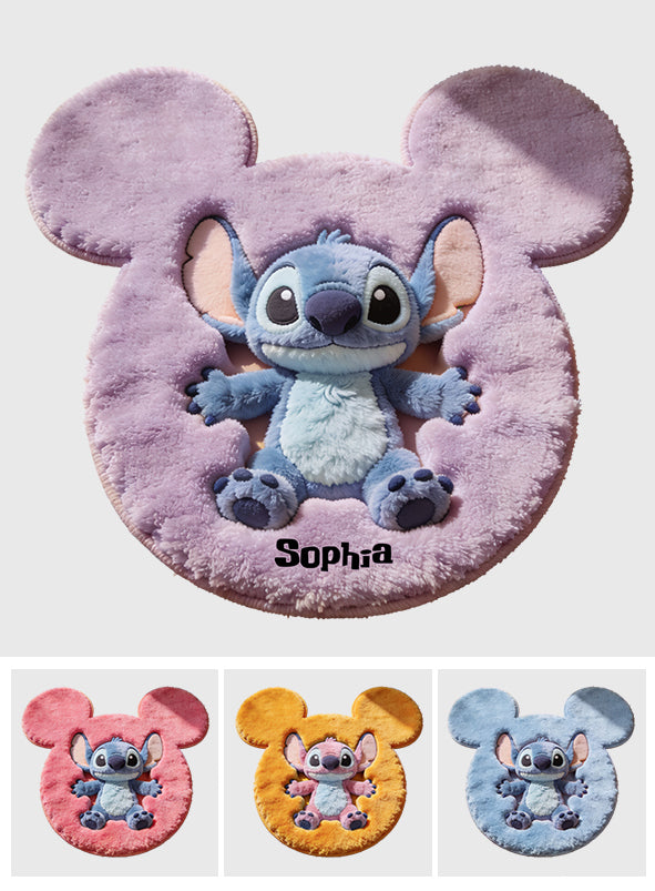 Personalized Stitch Non-Slip Tufted Rug Custom Name Gift for Kids Non-Slip Tufted Rug GradoCreations