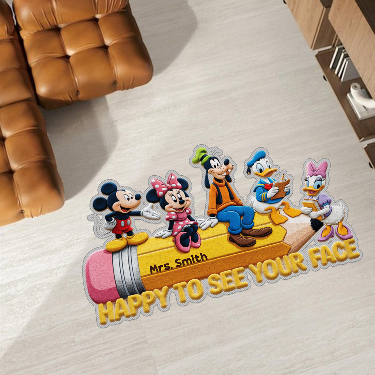 Personalized Disney Mouse Non-Slip Tufted Rug for Kids Room Non-Slip Tufted Rug GradoCreations