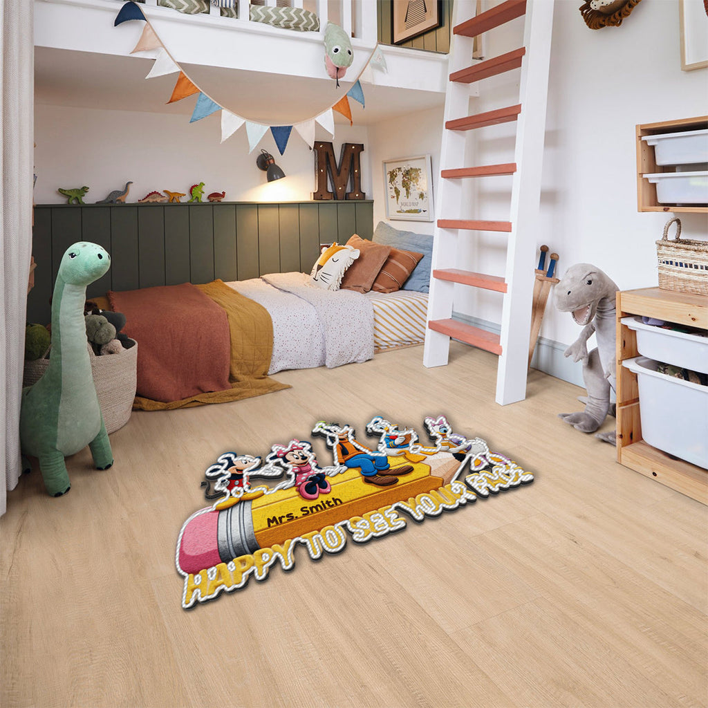 Personalized Disney Mouse Non-Slip Tufted Rug for Kids Room Non-Slip Tufted Rug GradoCreations