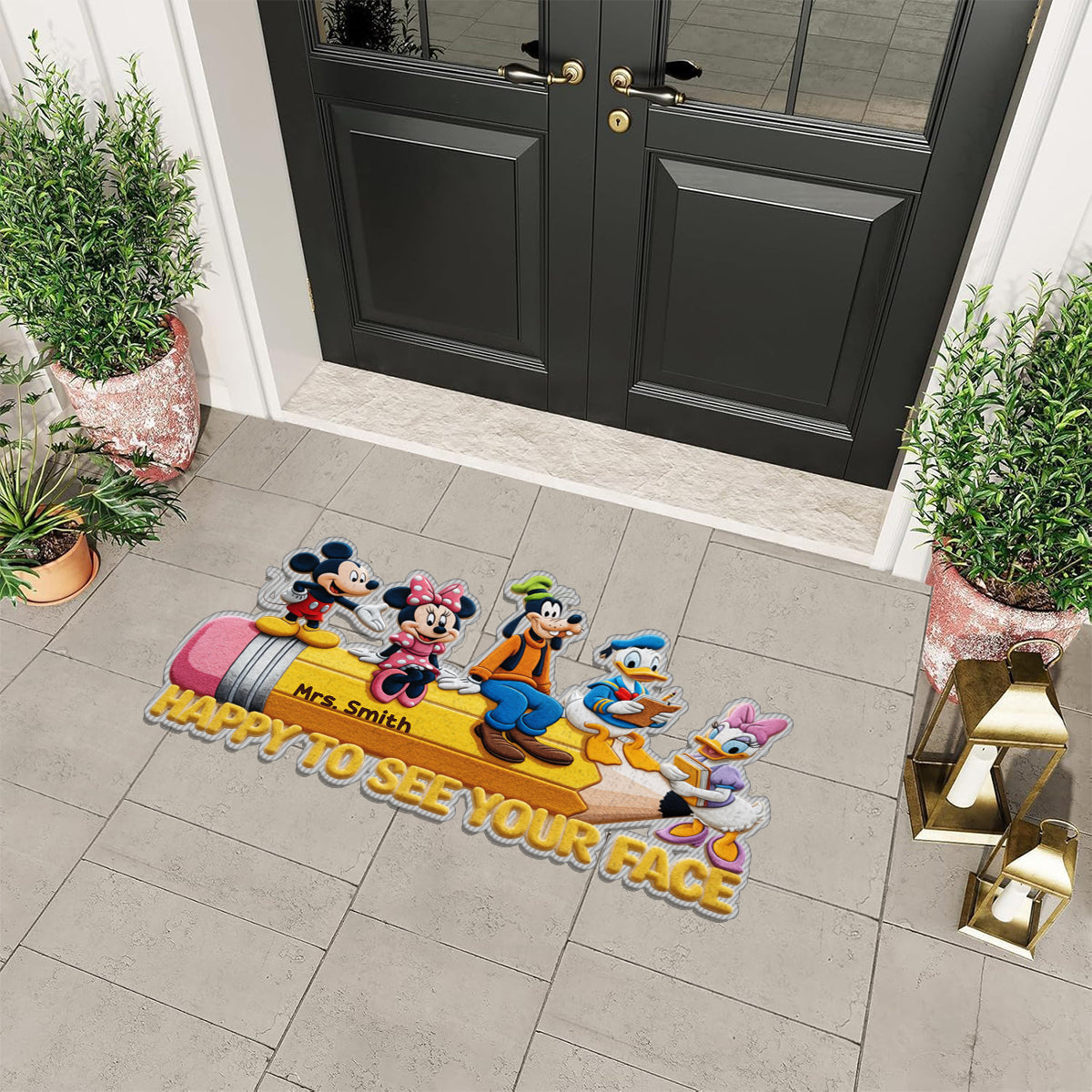 Personalized Disney Mouse Non-Slip Tufted Rug for Kids Room Non-Slip Tufted Rug GradoCreations