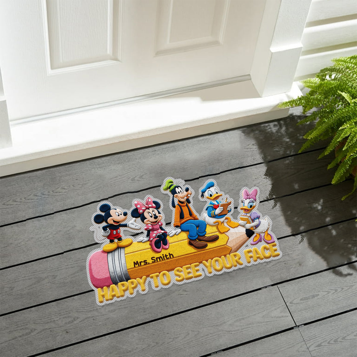 Personalized Disney Mouse Non-Slip Tufted Rug for Kids Room Non-Slip Tufted Rug GradoCreations
