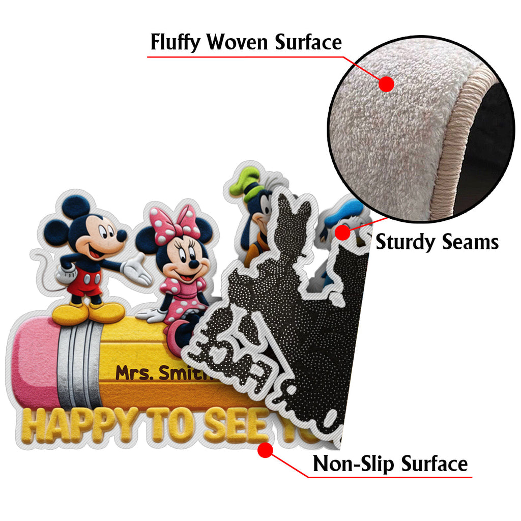 Personalized Disney Mouse Non-Slip Tufted Rug for Kids Room Non-Slip Tufted Rug GradoCreations
