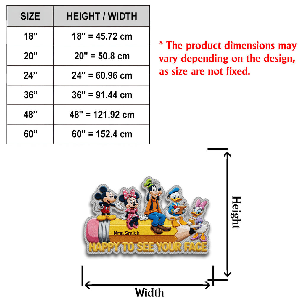 Personalized Disney Mouse Non-Slip Tufted Rug for Kids Room Non-Slip Tufted Rug GradoCreations
