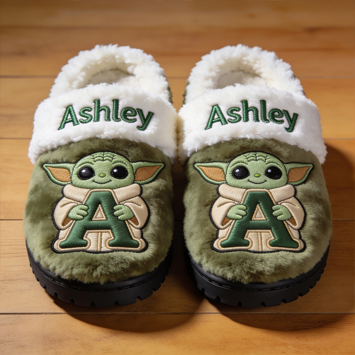 Personalized Galaxy Character Slippers Custom Name Gift Slippers GradoCreations