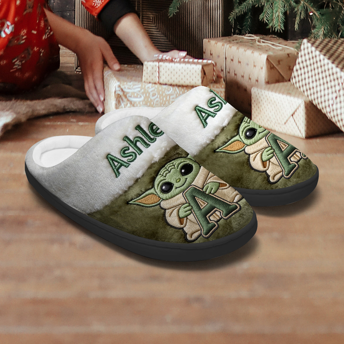 Personalized Galaxy Character Slippers Custom Name Gift Slippers GradoCreations