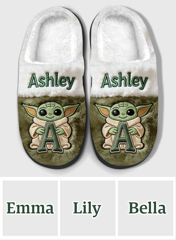 Personalized Galaxy Character Slippers Custom Name Gift Slippers GradoCreations