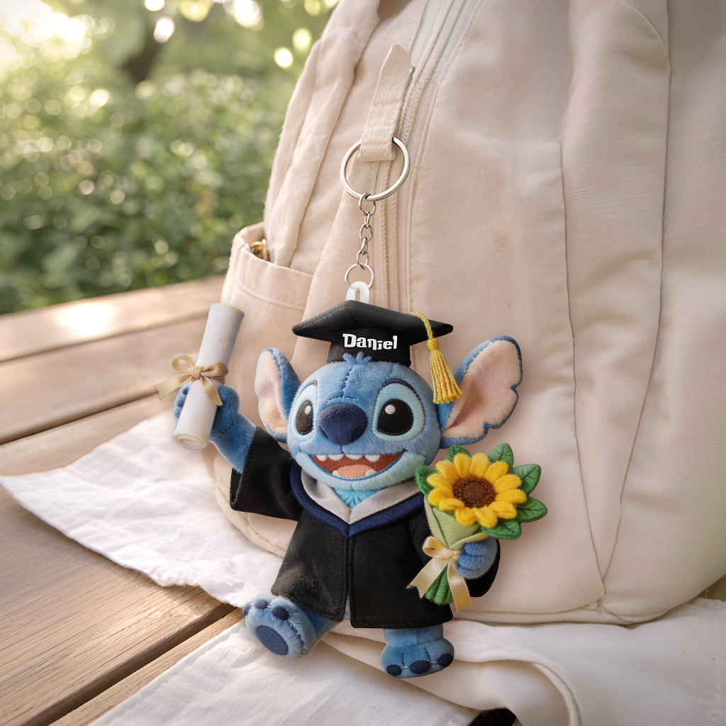 Personalized Graduation Plush Keychain Cute Ohana Gift for Him/Her Plush Keychain GradoCreations