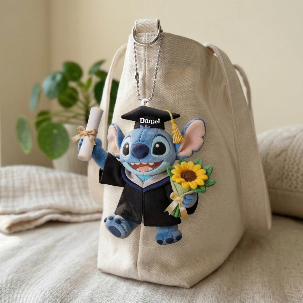 Personalized Graduation Plush Keychain Cute Ohana Gift for Him/Her Plush Keychain GradoCreations