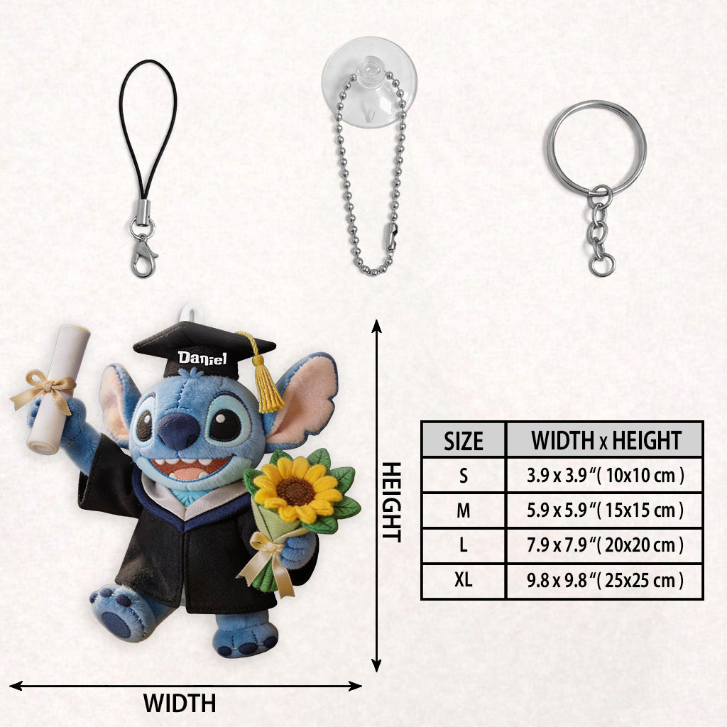 Personalized Graduation Plush Keychain Cute Ohana Gift for Him/Her Plush Keychain GradoCreations
