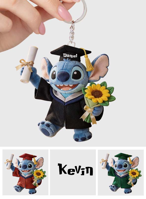 Personalized Graduation Plush Keychain Cute Ohana Gift for Him/Her Plush Keychain GradoCreations