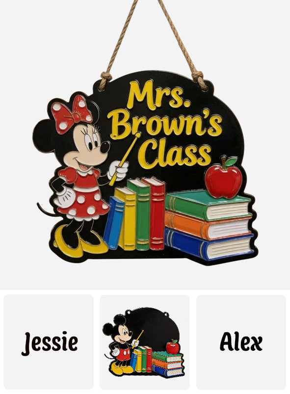 Personalized 3D Printed Teacher Class Metal Sign Unique Gift 3D Printed Cut Metal Sign GradoCreations