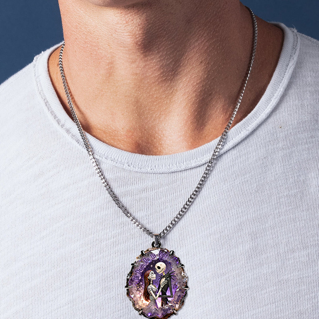 Personalized Nightmare Shaped Metal Pendant Necklace Gift Shaped Metal Pendant Necklace GradoCreations