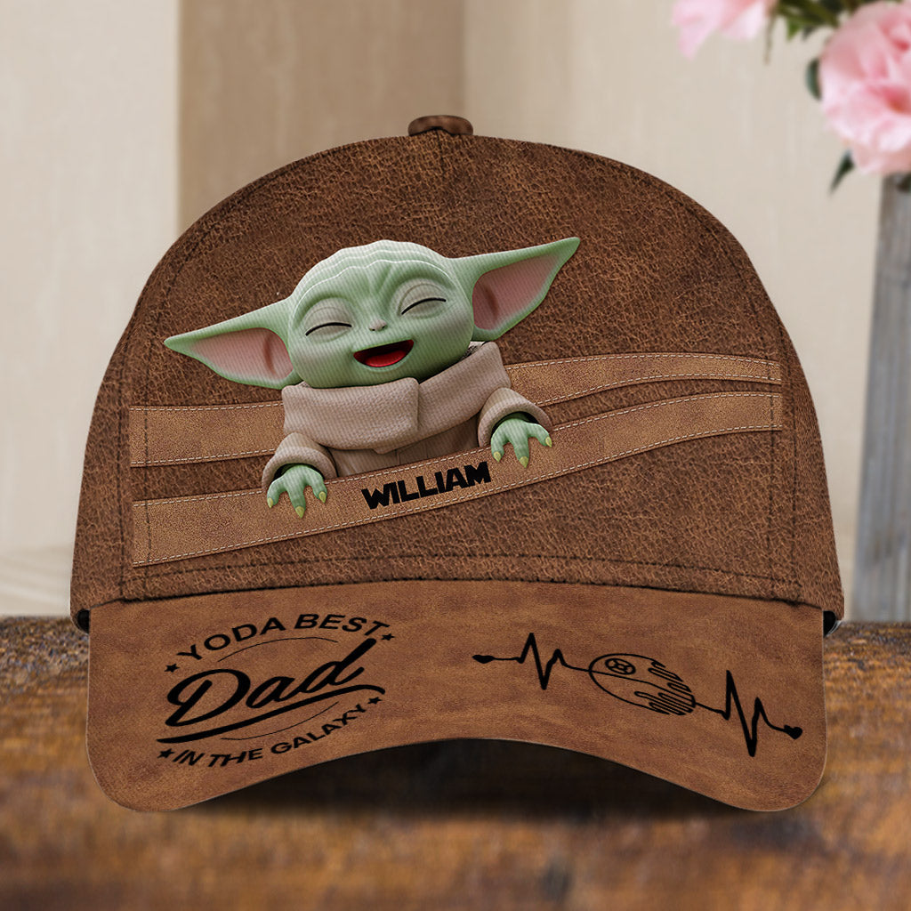 Personalized Dad Cap Yoda Graphic Custom Name Gift Idea Classic Cap GradoCreations