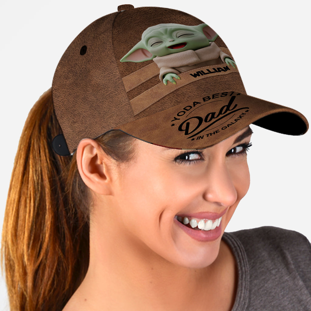 Personalized Dad Cap Yoda Graphic Custom Name Gift Idea Classic Cap GradoCreations