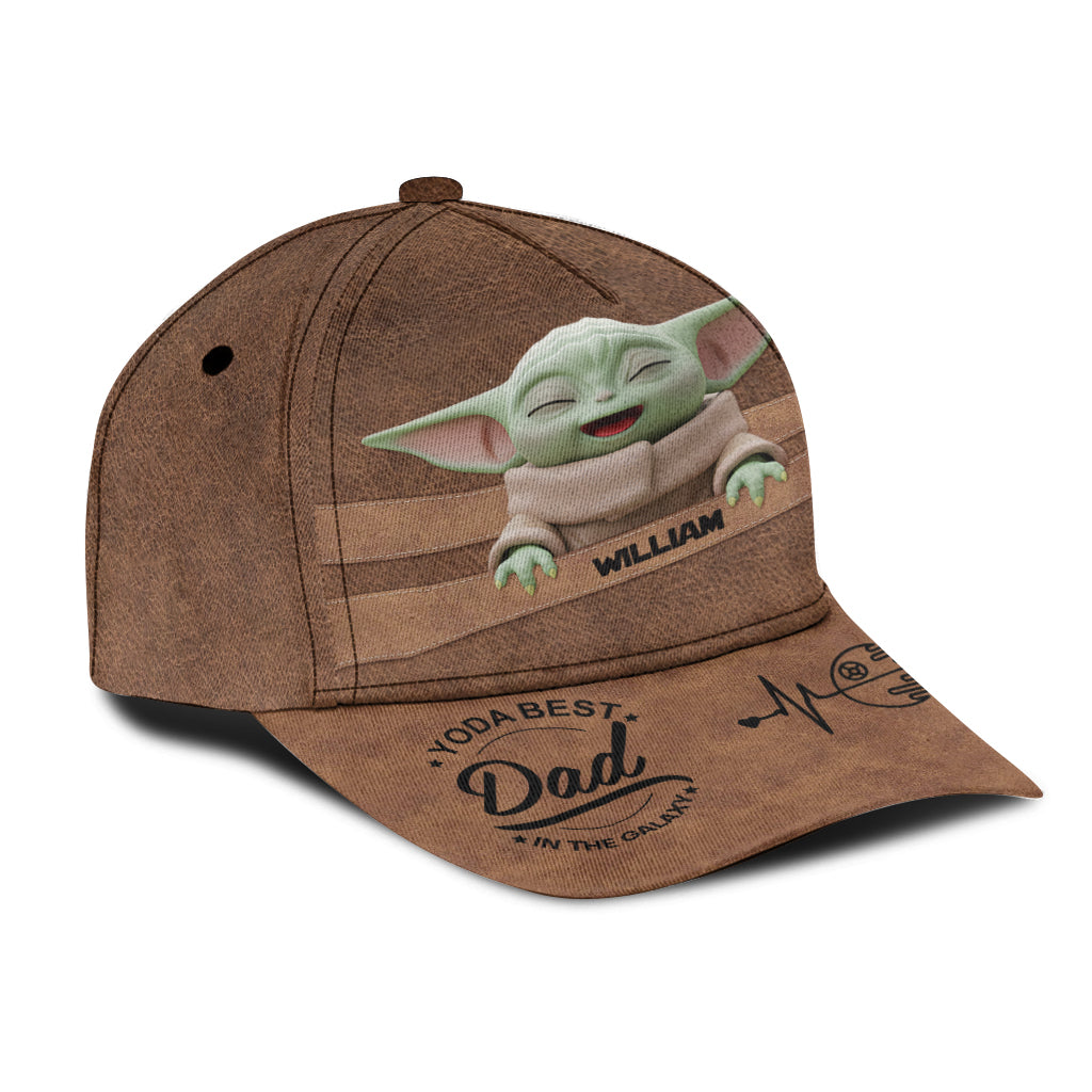 Personalized Dad Cap Yoda Graphic Custom Name Gift Idea Classic Cap GradoCreations