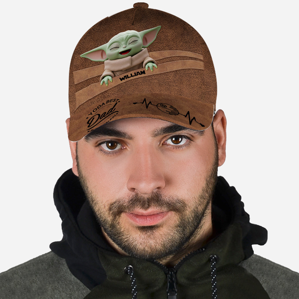 Personalized Dad Cap Yoda Graphic Custom Name Gift Idea Classic Cap GradoCreations