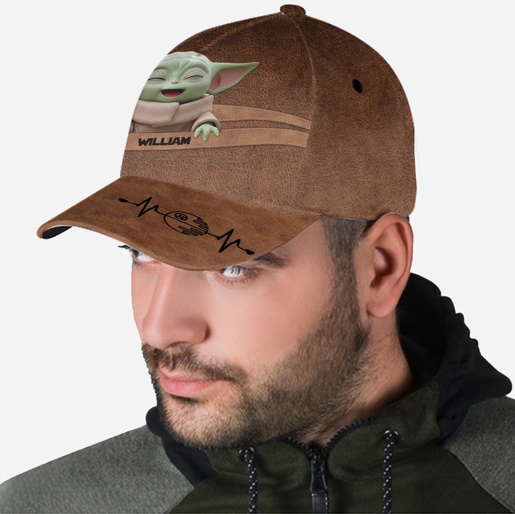 Personalized Dad Cap Yoda Graphic Custom Name Gift Idea Classic Cap GradoCreations