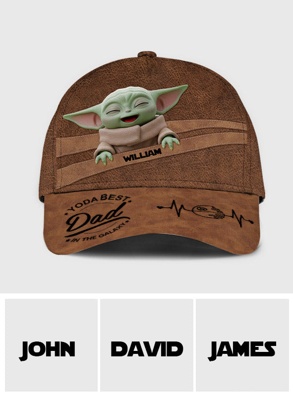 Personalized Dad Cap Yoda Graphic Custom Name Gift Idea Classic Cap GradoCreations