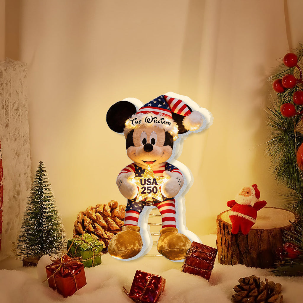 Personalized Mickey Mouse LED Light Tree Topper for Christmas LED Light Tree Topper GradoCreations
