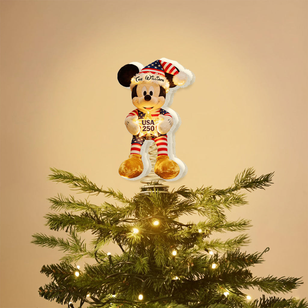 Personalized LED Acrylic Christmas Tree Topper for Family LED Light Tree GradoCreations