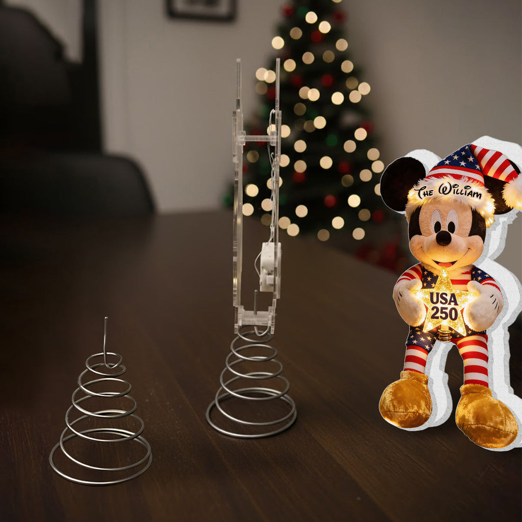 Personalized Mickey Mouse LED Light Tree Topper for Christmas LED Light Tree Topper GradoCreations