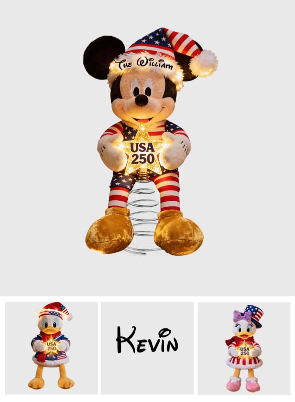 Personalized Mickey Mouse LED Light Tree Topper for Christmas LED Light Tree Topper GradoCreations