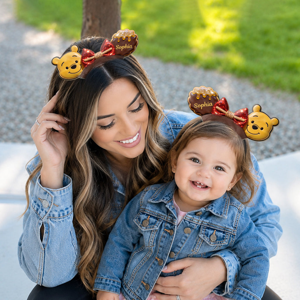 Personalized Winnie Pooh Leather Headband Fun Gift for Kids Shaped Leather Headband GradoCreations
