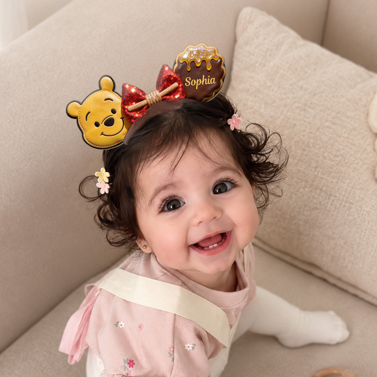 Personalized Winnie Pooh Leather Headband Fun Gift for Kids Shaped Leather Headband GradoCreations