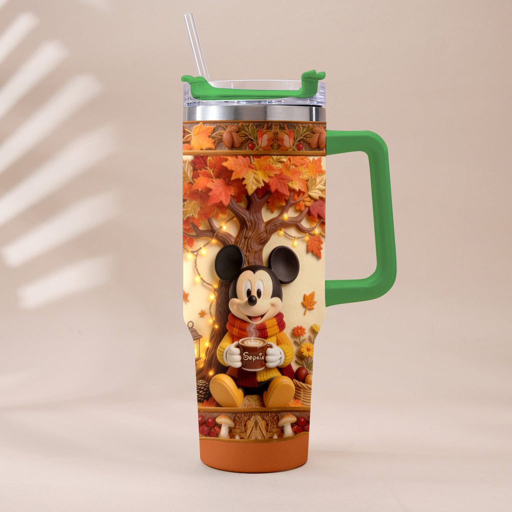 Personalized Fall Tumbler with Plush Charm for Gifts Tumbler With Plush Charm GradoCreations
