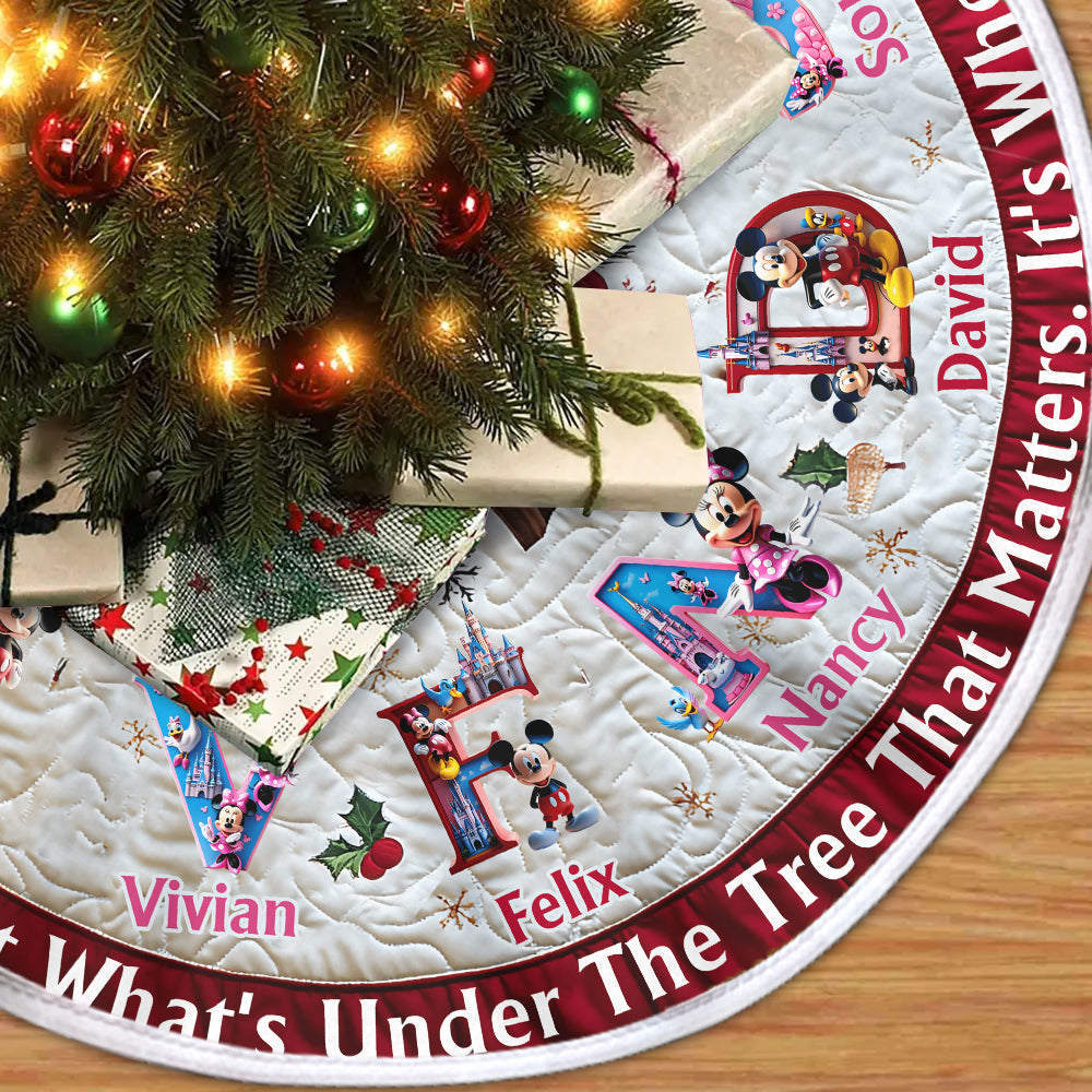 Personalized Magical Family Tree Skirt for Christmas Celebration Tree Skirt GradoCreations